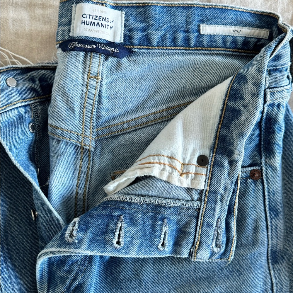 Citizens of Humanity Sky Blue Cropped Jeans